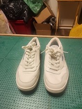 Reebok Galaxy 7 Classic Low Top Sneakers Leather Shoes Off White/Green Women's 8
