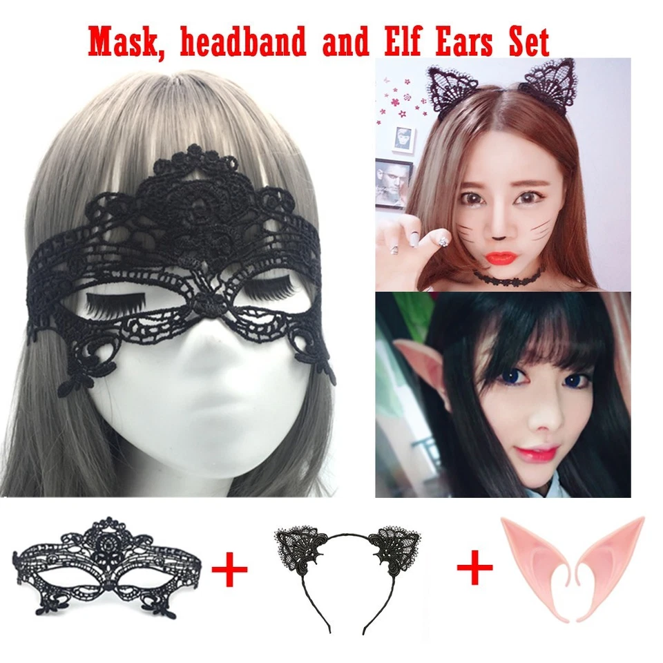 Cytherea 6 Paquetes Sexy Negro Encaje Ojo Mascarada Fiesta Halloween Baile de graduación Foto 4 de 4