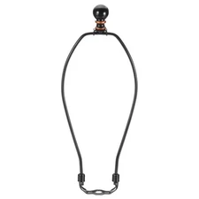 1 Set 10.5 Inch Lamp Harp Kit with Finial Lamp Shade Bracket Holder, Black