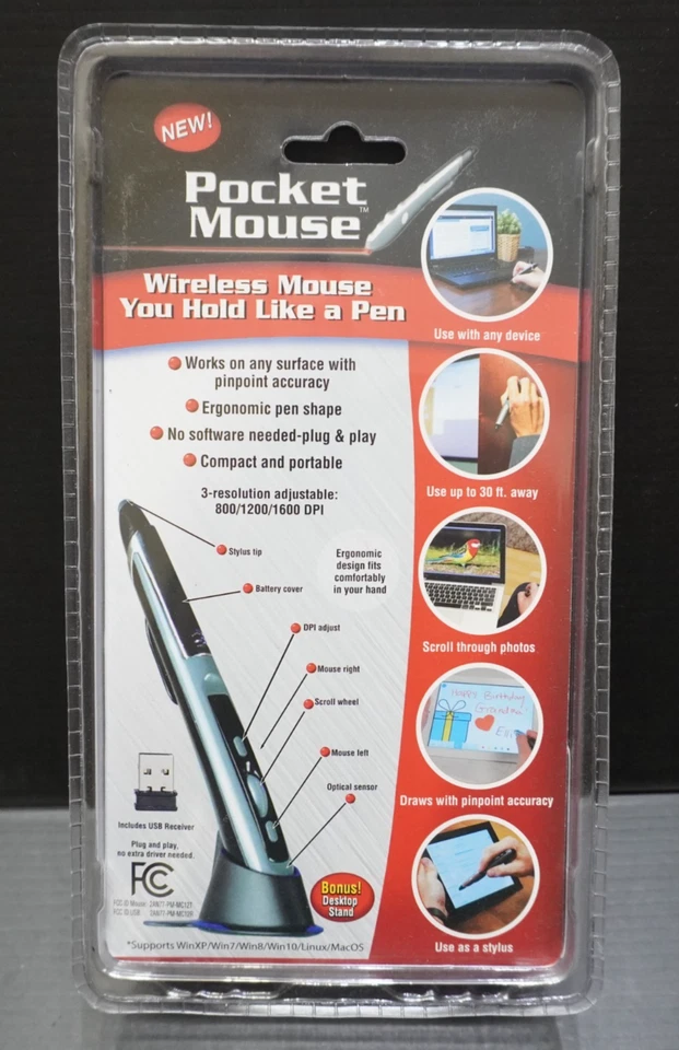 Pocket Mouse Ergonomic Pen Shaped Wireless Mouse As Seen On TV Spark Innovators - Image 2 of 2
