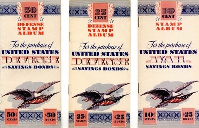 Set of 3 Savings Bonds Albums - U.S. Treasury Bond - U. S. Treasury Bonds, etc