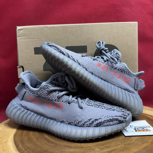 Adidas Yeezy Boost 350 V2 Low Beluga 2.0 Grigio Arancione AH2203 Uomo Taglia 5
