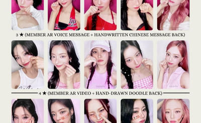 ITZY ALBUM PHOTOCARD POB QQ MUSIC 5 STAR CHINA WEB GIRLS OFFICIAL