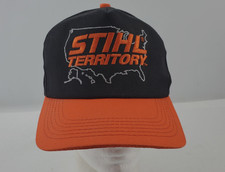 Stihl Territory Snapback Baseball Hat Cap Black Orange