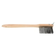  Heavy Duty Pizza Stone Cleaner Brush Wire Brush With Wooden Handle And Scraper