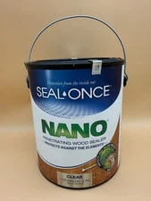 Seal-Once Nano Penetrating Wood Sealer - Premium Waterproof Sealant - 1 Gallon 