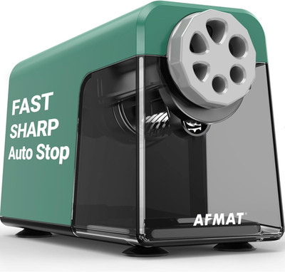 AFMAT Heavy Duty Electric Pencil Sharpener, 6 Holes, Auto Stop Pencil Sharpeners