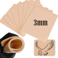 10Pcs Tattoo Skin 3MM - Fake Skin Blank Tattoo Practice Skins Double Sides Fake