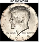 1968-D KENNEDY HALF DOLLAR 40 % SILVER, VERY BEAUTIFUL RARE COIN, FAST SHIPPING