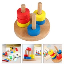 Montessori Holz Stapeln Spielzeug Türme für Babys und Kleinkinder