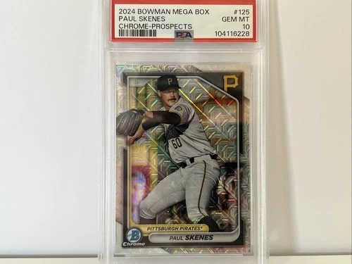 2024 Bowman Mega Box Paul Skenes Chrome Prospects #125 Rookie Card PSA 10