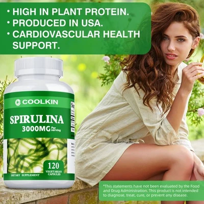 COOLKIN Spirulina 3000mg – Gewichtsverlust, Stoffwechselförderung, Immununterstützung