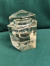 Tintenfass Vintage Transparentes Glas Kristallglas mit Deckel