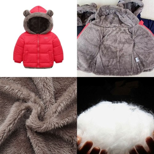 Solid Color Children Coat Cashmere Hooded Jackets for 1-6 Years New Year