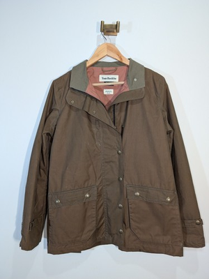 #ad Tom Beckbe Tensaw Waxed Barn Chore Jacket Mens Medium Tobacco Made In USA $219.00