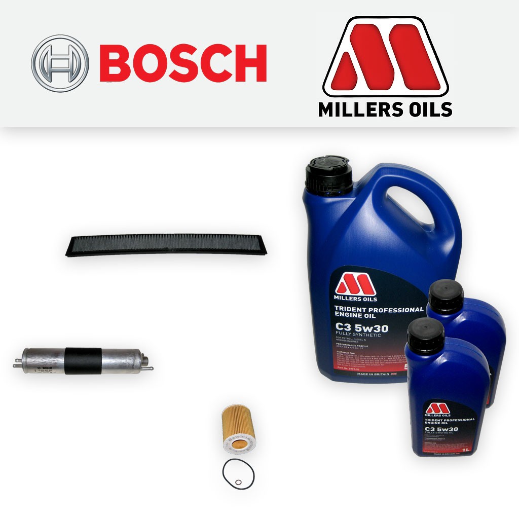 SERVICE KIT for BMW 3 SERIES E46 325I OIL FUEL CABIN FILTERS +C3 OIL (2000-2007)