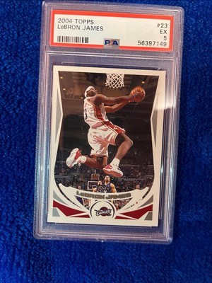 NBA Card Topps, LeBron James Season 2004 #23. PSA 5 Excellent.