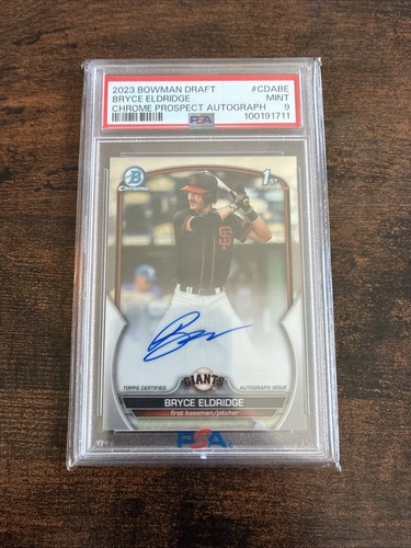 2023 Bowman Draft Bryce Eldridge Auto PSA 9 Giants
