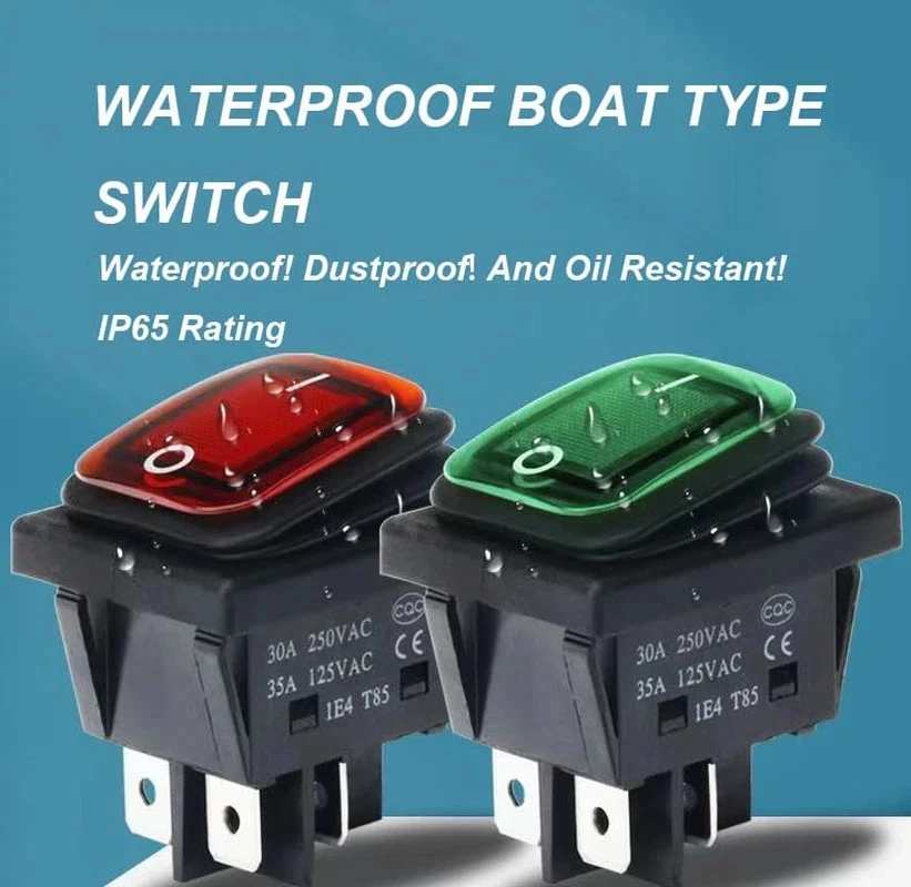 Pack of 2 30A Power Switch 125V/250V AC Boat Rocker Switch On/Off Switch 4Pins - Image 3 of 4
