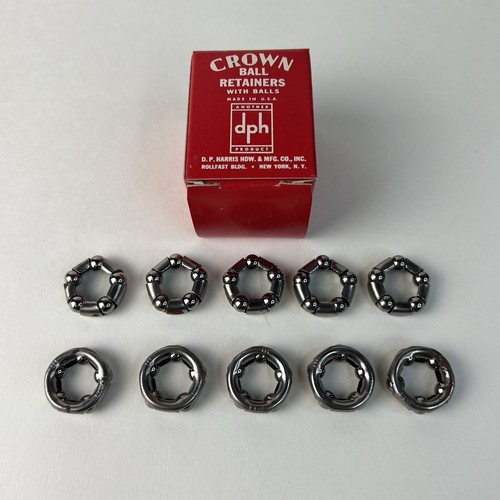 DPH CROWN BALL RETAINERS WITH BALLS BEARING SET BOX FOR HUB NATL 10 NOS - Picture 1 of 14