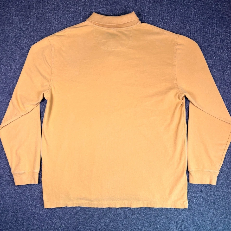 Camisa Polo St Johns Bay Para Hombres Grande Alta LT Dorada Manga Larga Gamuza Jersey Algodón Foto 2 de 4