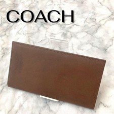 COACH Old Coach Wallet Brown Slim Bifold Long Wallet Authentic Vintage