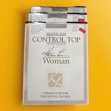 Kathie Lee Woman Control Top Pantyhose Oatmeal Size 4X Vintage Lot Of 3 Pair