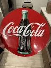 Coca Cola 14" Round Retro Vintage Die Cut Embossed Tin Coke Sign Ande Rooney