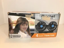 Mitchell Vehicle Fan 4 Inch Twin Fan DC 12V 6.5W 0.6kg HX- T605E