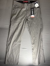 New Wrangler ATG Mens Dim Gray Synthetic Utility Pants With Pockets Size 34x30