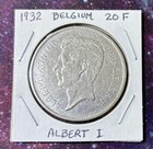 1932 BELGIUM 20 Francs Albert I  AND 1958 Baudouin Brussels World Fair 50 Francs — photo 10