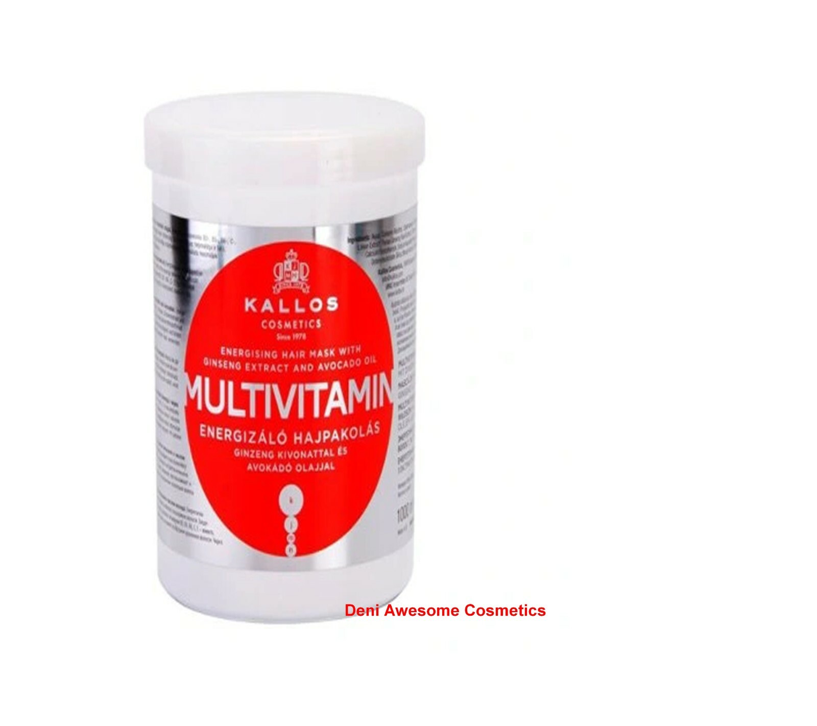 KALLOS KJMN PROFESSIONAL MULTIVITAMIN-ENERGISING HAIR MASK WITH GINSENG&AVOCADO