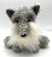 Russ Berrie  Toby  the Gray Schnauzer Puppy Dog Small Plush Toy