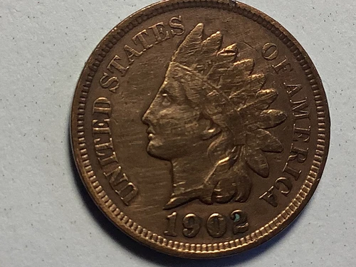 1902 Fine  Indian Head Cent Penny