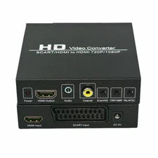 Scart HDMI to HDMI 720P 1080P HD Video Converter Monitor Box for HDTV DVD STB