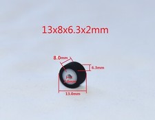 Pinch Roller Rubber for Sony TC-WR  TC-WE  Cassette Deck Boombox 13 x 8 x 2mm