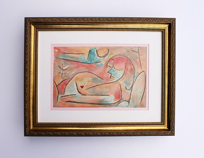 Beautiful 1938 ORIGINAL Paul Klee Color Lithograph WINTER LOVE