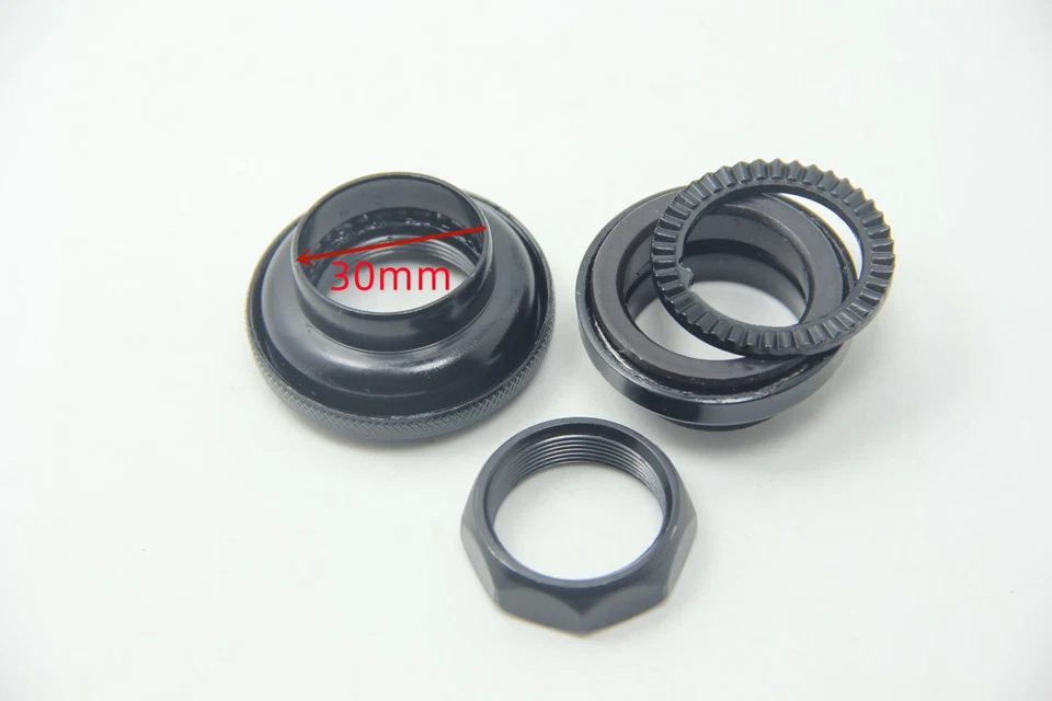 30mm Bicycle Headset Anti-skid Fit Threaded 1" Fork 22.2 Stem Fixie Black Y - Image 2 of 4