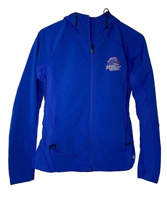 Columbia Boise State Hooded Windbreaker Jacket Zip Up Royal