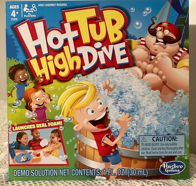 Hot Tub High Dive Game Hasbro Bubbles & Foam Ages 4+ New, Sealed