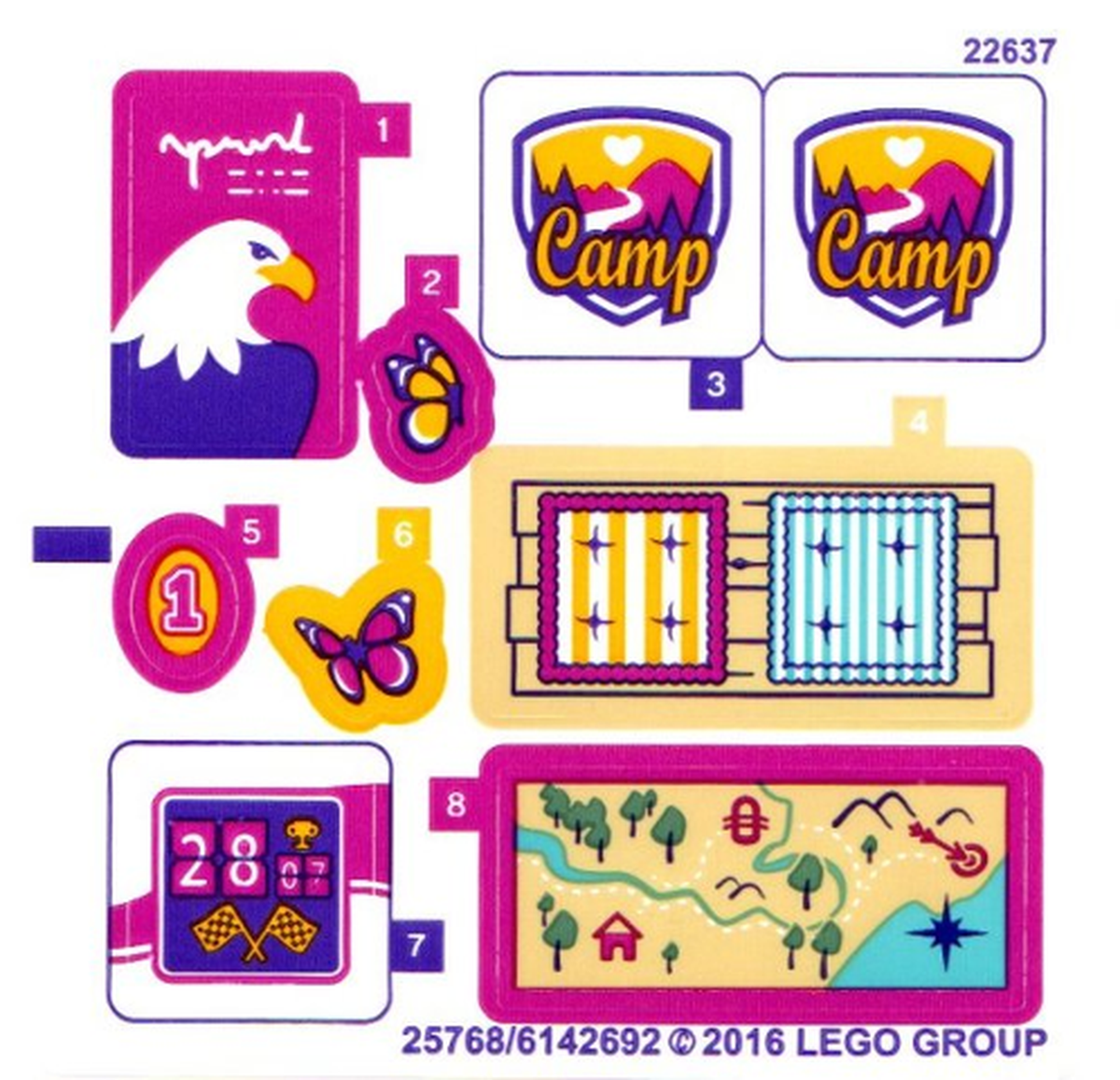 LEGO Sticker for Set 41122 - International Ver. (25768/6142692