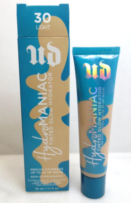 URBAN DECAY HYDROMANIAC TINTED GLOW HYDRATOR 30 LIGHT 1.1 OZ *BOXED*