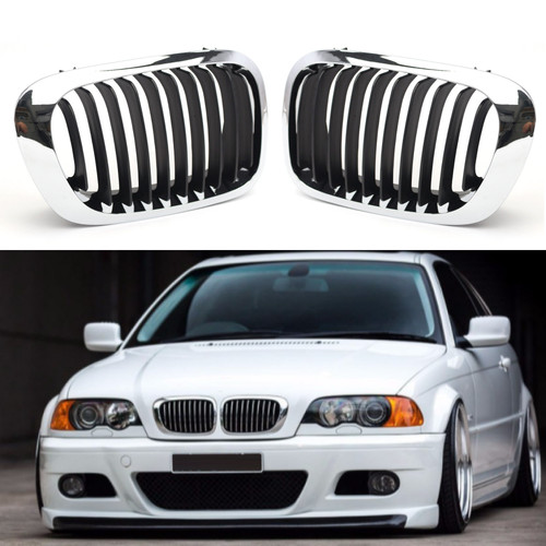 For BMW 3 Series E46 2-Door Coupe Cabriolet Front Bumper Kidney Grille 1999-2002 - Foto 15 di 15