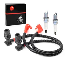 Ignition Coil Wire Cap and Spark Plug for Polaris RZR S 800 2011 2012 2013 2014 