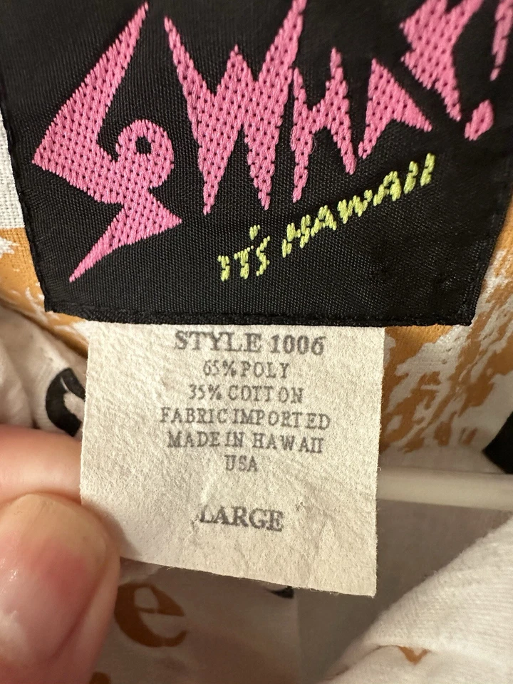 Vintage So What! L 46” Hawaiian Kona Coffee Flour Sack Cotton Shirt RARE!! - Image 2 of 4