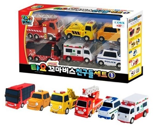 TAYO The Little Bus Friends Bus Set 01 - Toto, Citu, Nuri, Frank, Pat, Alice - 第 1/4 張圖片