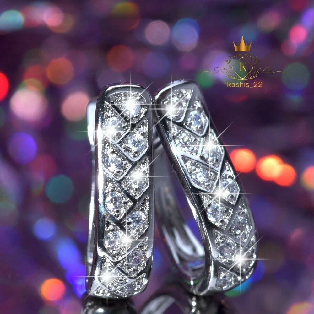 Moissanite huggie deals earrings