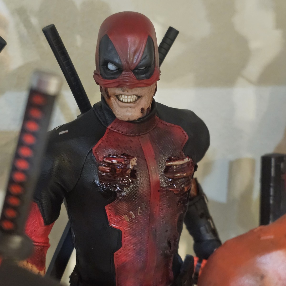Custom Deadpool headsculpt 1/6 UNPAINTED 1/2 Masked X-Men