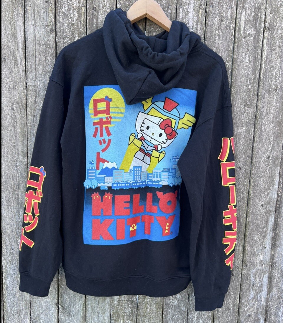 Hello Kitty Sanrio Japanese Rock Hoodie Large | eBay