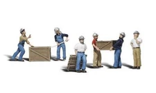 New Woodland HO Scale Dock Workers Train Figures A1823